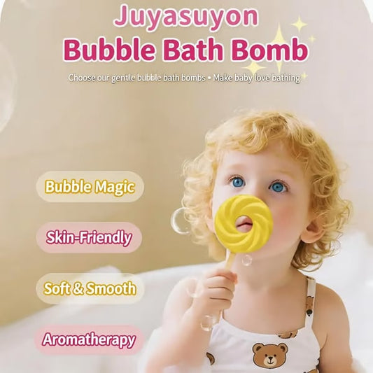 💞50K+ SOLD!🔊 50% OFF! 🍭Reusable Cute Lollipop Bath Bomb,Colorful Bubble Bath Ball for Fun Bath Time
