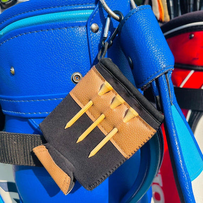 Golf Caddie Drink Holder with Magnetic Attachment All-in-One Golf Koozie with 3 Tees Slots , Ball Marker Slot & Dual Storage Pockets