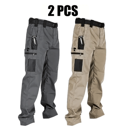 🔥Men's Waterproof Tactical Work Pants - Solid Color with Multi-Pockets for Outdoor Activities