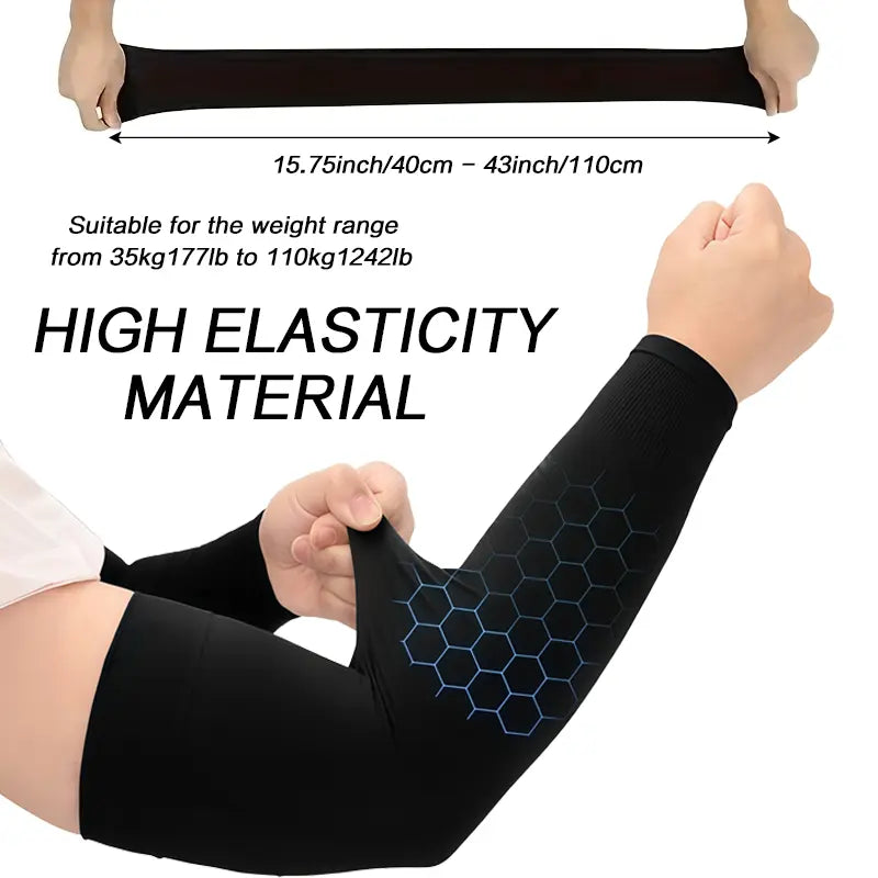 2 Pairs UV Protection Cooling Arm Sleeves for Men & Women UPF 50