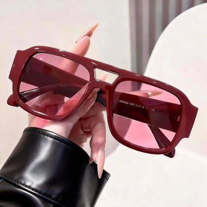 Vintage 70s Aviation Square Sunglasses – Classic Double Bridge Pilot Shades for Women and Men