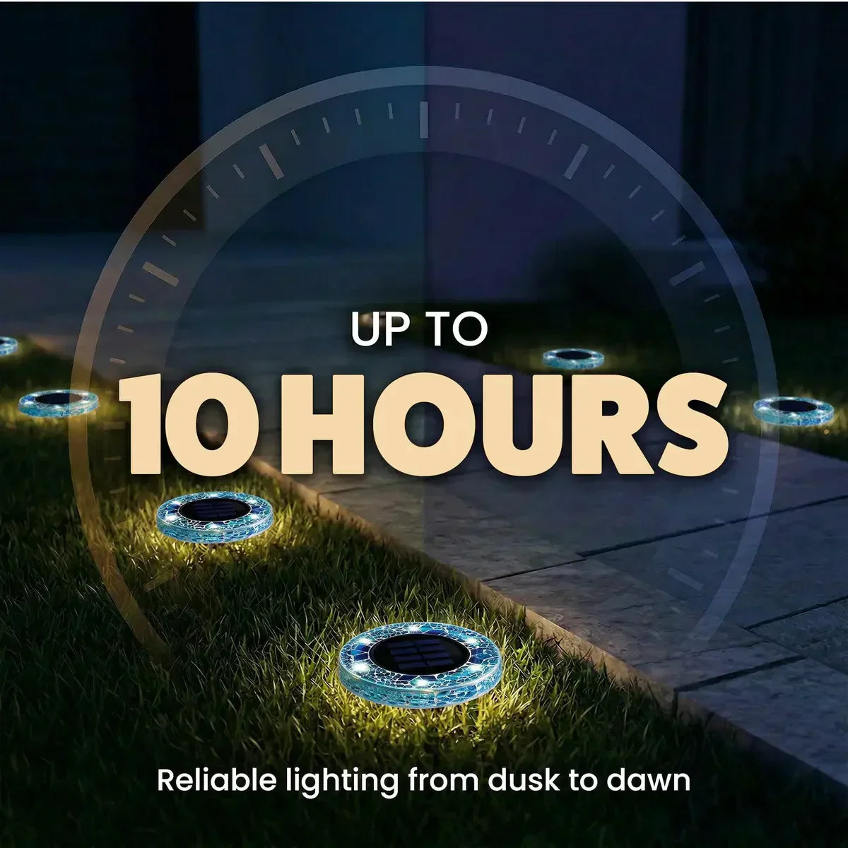 ✨Solar Outdoor Mosaic Disk Lights, Waterproof Pathway LED Light