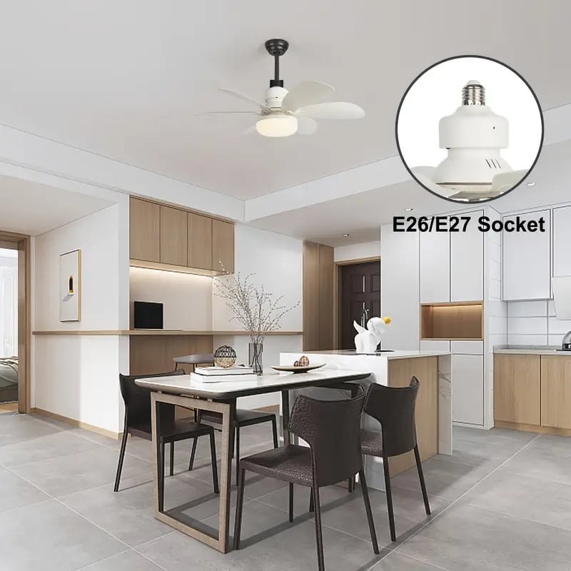 ⏳LAST DAY SALE 49% OFF with FREE GIFT!🔥40W LED Ceiling Fan Light – 20.5” Ultra-Quiet with Remote 🎯 | E27 + FREE B22 Adapter 🔌 | For Bedroom 😴, Kitchen 👩‍🍳 & Garage 🛠️ – UK Ready! 🇬🇧