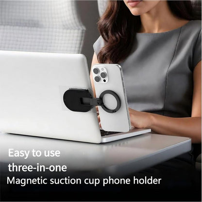 Suction Cup Magnetic Carabiner Phone Holder