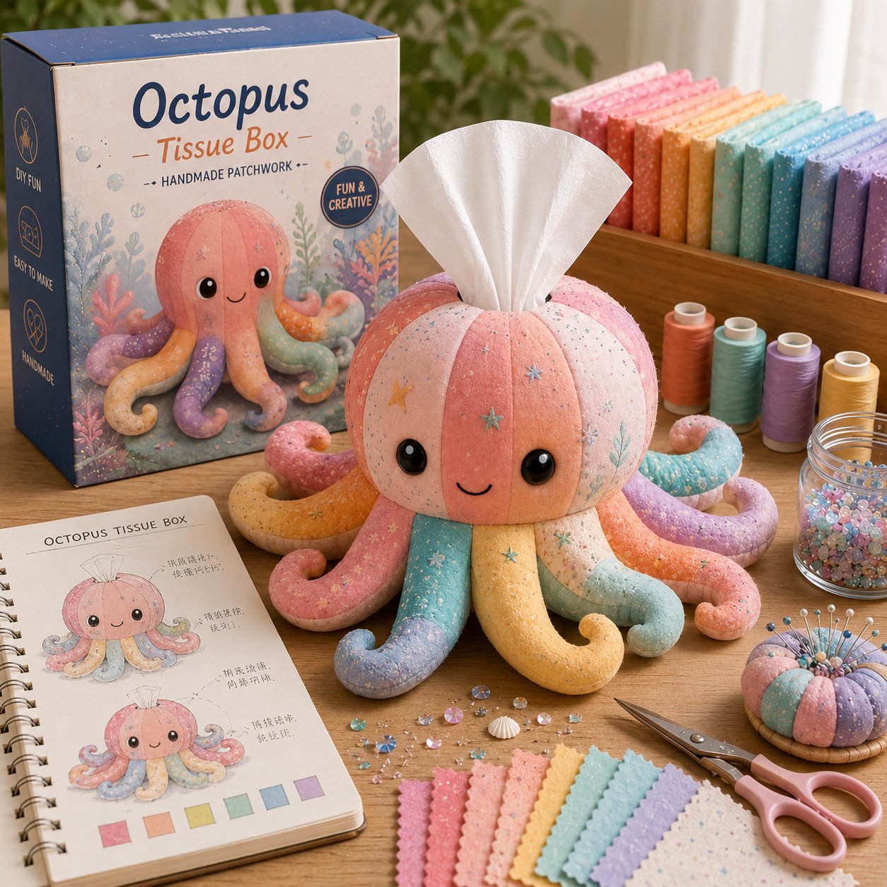 🐳 DIY Ocean Animal Tissue Box Kit✨❤️‍🔥BUY 2 GET FREE SHIPPING