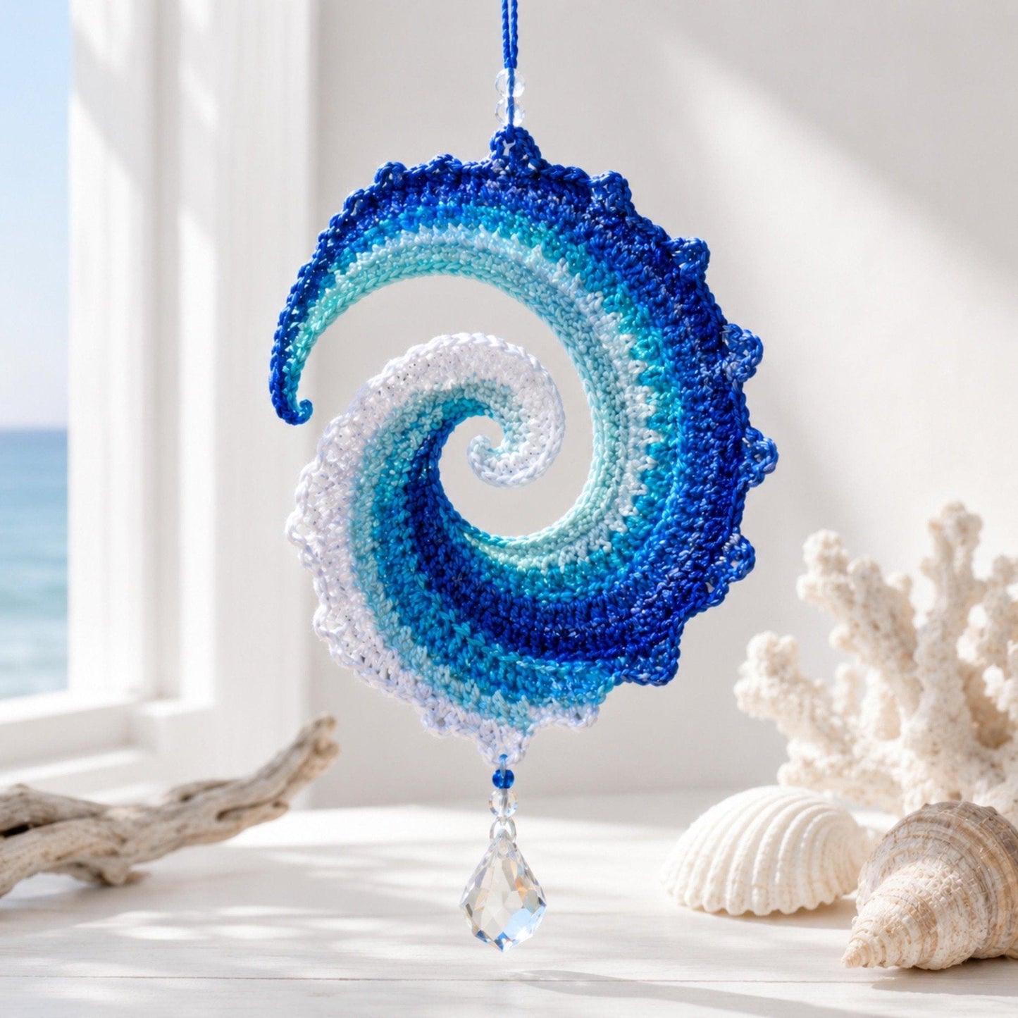 🌊🧵DIY crocheted weather vane kit "Ocean Wave"