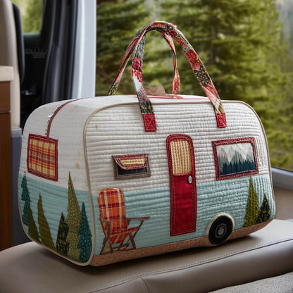 🔥LAST DAY 49% OFF✨🏕️ Vintage Camper Quilted Duffle Bag | Whimsical Retro Travel Companion