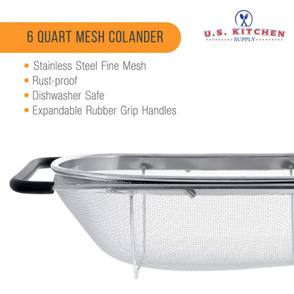 🥗 Premium Stainless Steel Colander – Fast Draining, Effortless Cooking