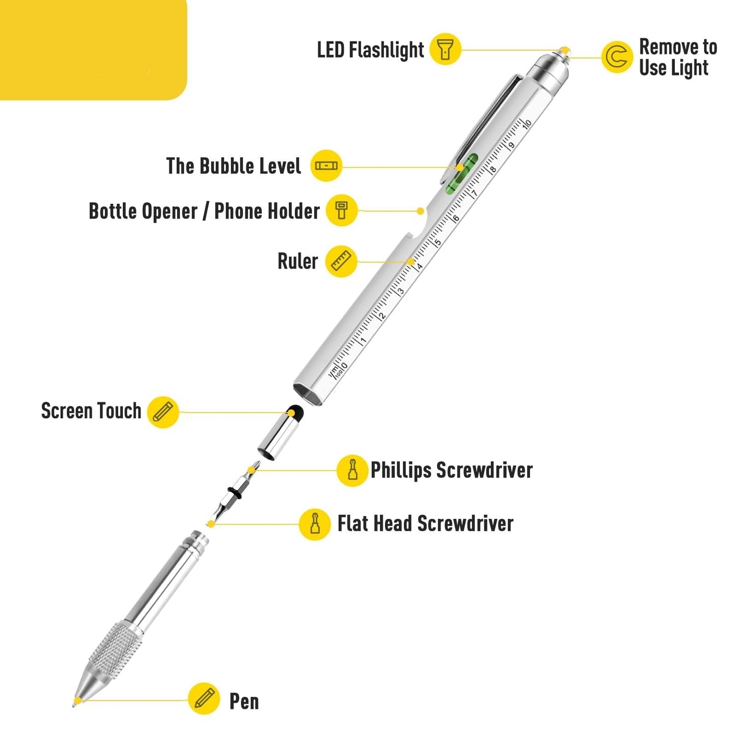 True Scrybe Bolt 9-in-1 Multi-Tool Pen