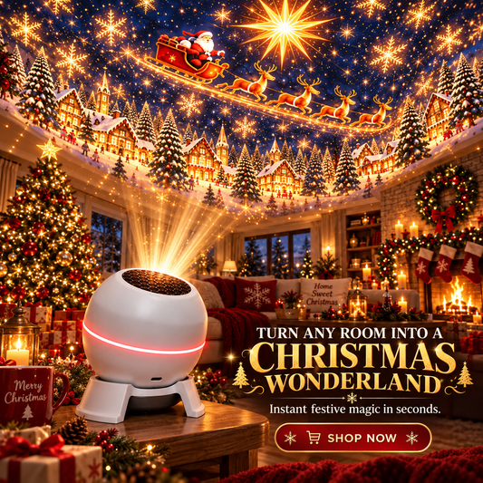 🎄Turn Any Room Into a Christmas Wonderland – Holiday Projection Night Light