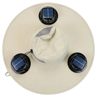 🔥2026 New 3-Solar-Fan Cooling Hat — UPF50+ Sun Protection, Triple-Power Rechargeable, & Water-Resistant