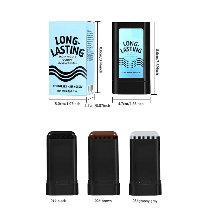 🥳2026 HOT SALE🥳💞50K+ SOLD!🎨🪥 50% OFF! Disposable Hair Color Refill with Comb – No mix, just comb. Gentle formula, travel‐friendly. 3 shades: Black, Brown, Granny Gray. 🌟✨