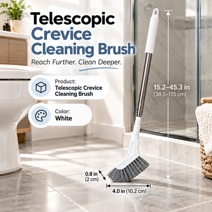 Adjustable Length Stainless Steel Telescopic Long Handle Crevice Cleaning Brush