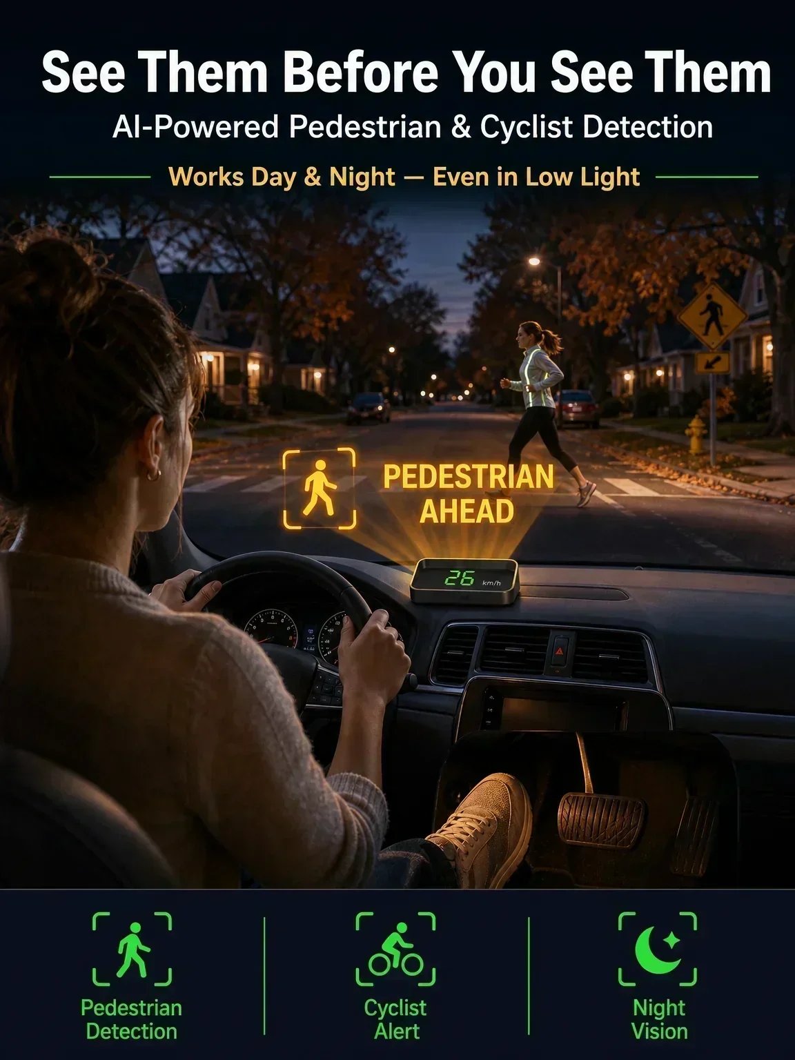 🚗 50% Off Now! Head-Up Display (HUD) GPS Digital Speedometer – Features traffic light countdown and speed camera alerts; a universal driving safety system to help you avoid city traffic fines.