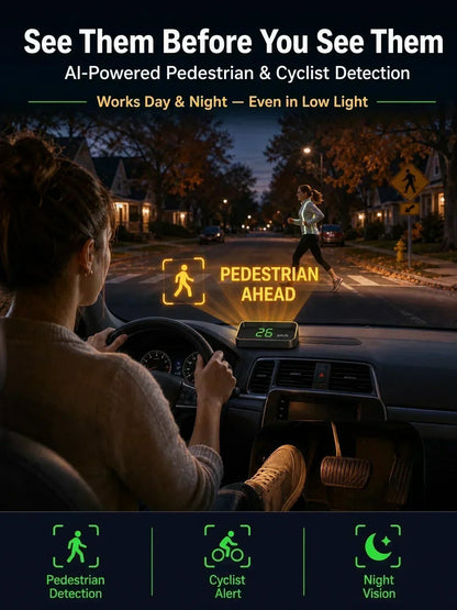 🚗 50% Off Now! Head-Up Display (HUD) GPS Digital Speedometer – Features traffic light countdown and speed camera alerts; a universal driving safety system to help you avoid city traffic fines.