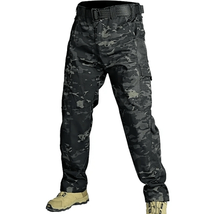 🔥Men's Waterproof Tactical Work Pants - Solid Color with Multi-Pockets for Outdoor Activities