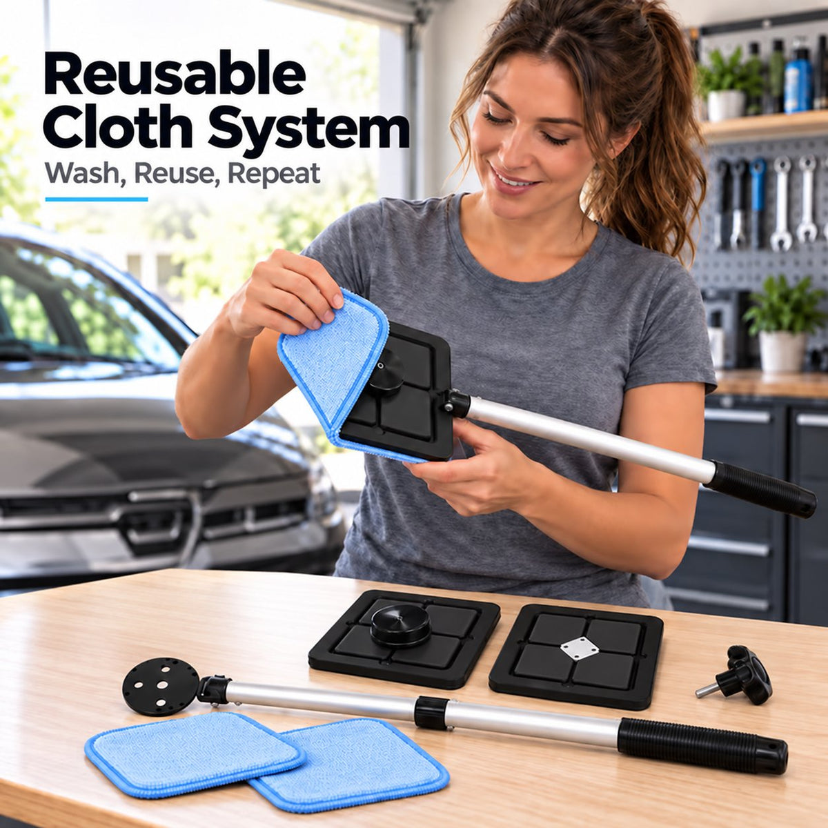 🚘Dual Magnetic Car Windshield Cleaner | Streak-Free Auto Glass Cleaning Kit