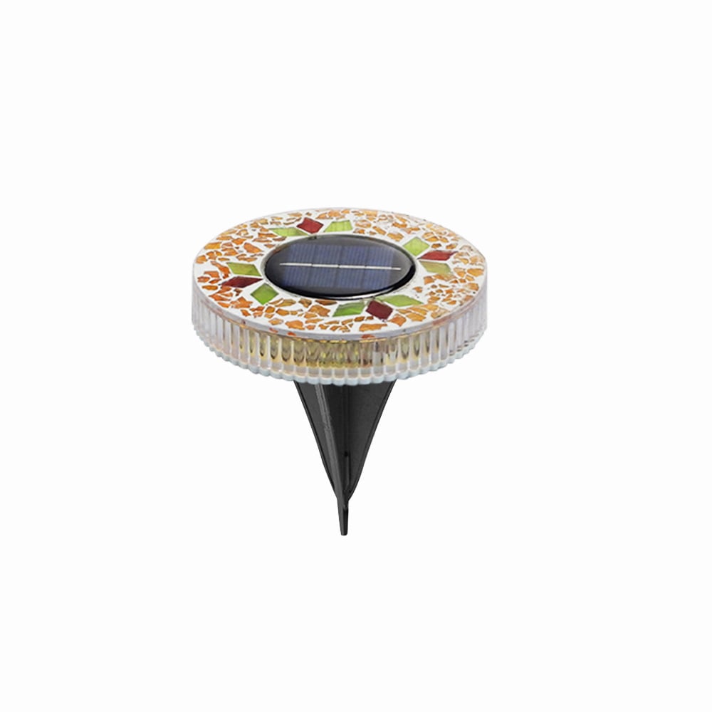 🚀Gift for Father's Day✨Solar Outdoor Mosaic Disc Lights (4-Pack)