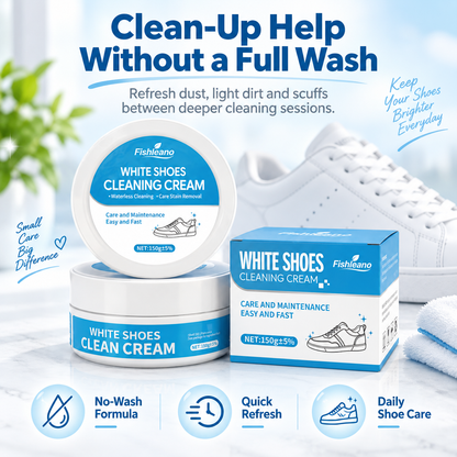 White Shoe Cleaner Cream Multipurpose No-Wash Solid Cleaner
