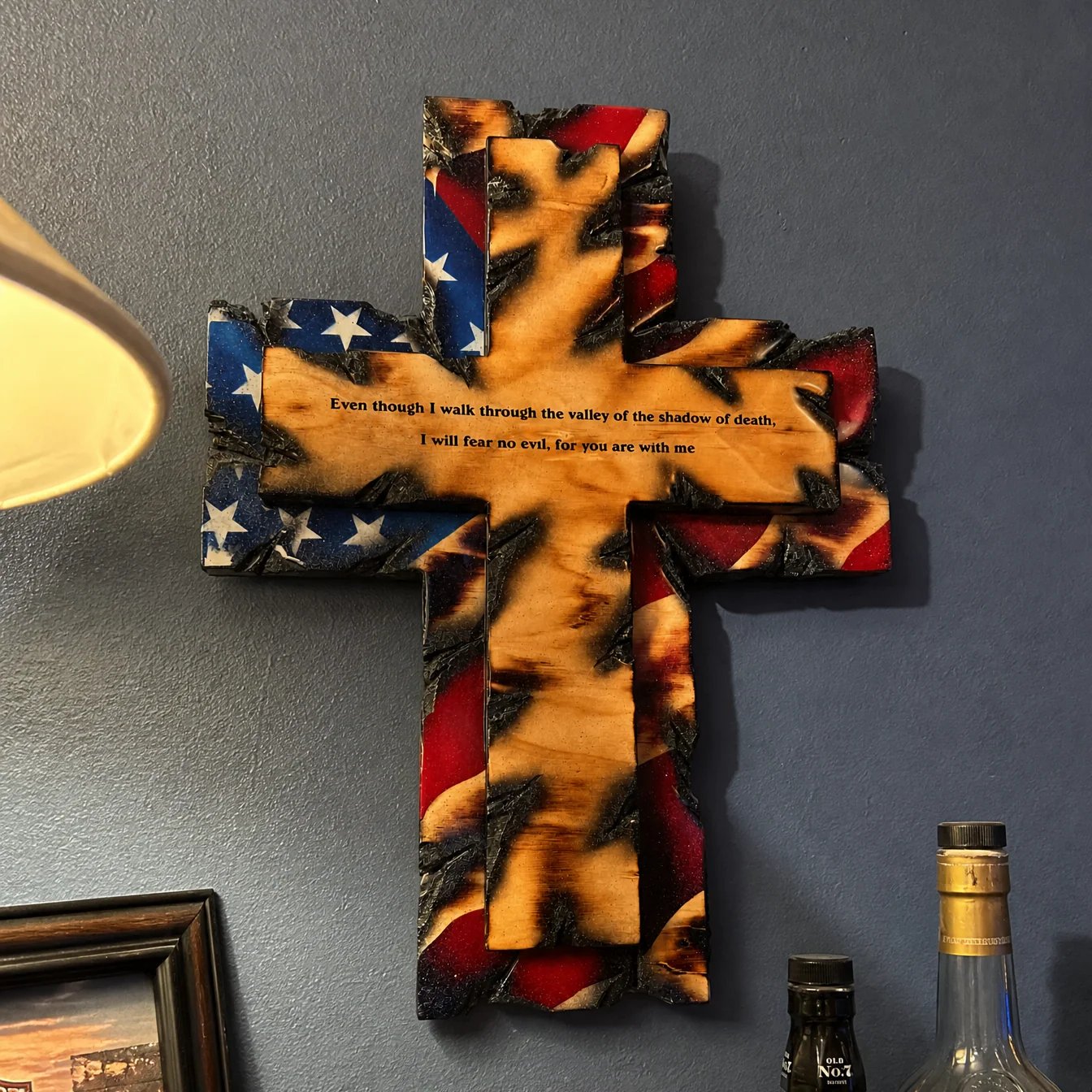 🎁🎉Only $49.99 This Week🌟🎉Patriotic American Flag Wooden Cross Wall Decor