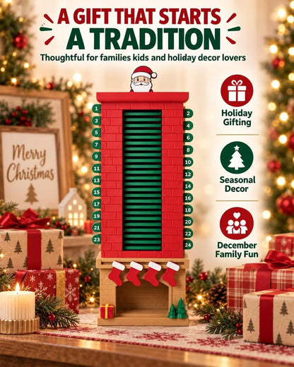 Santa Chimney Advent Calendar – 24-Day Christmas Countdown
