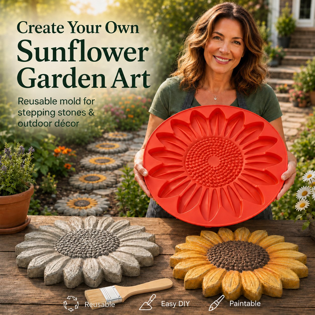 💥 ÚLTIMO DÍA 49% DE DESCUENTO - 🌻 Molde reutilizable para decoración de jardín: ¡Haz que tu jardín sea realmente único! (📦Compra 2 y obtén envío gratis)
