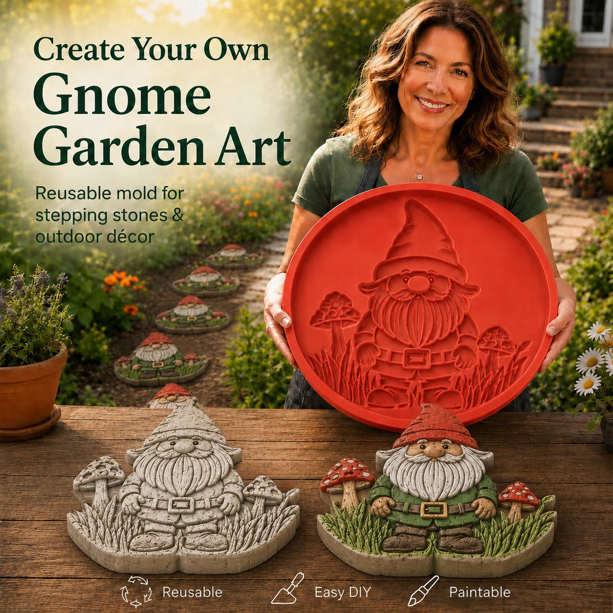 💥 ÚLTIMO DÍA 49% DE DESCUENTO - 🌻 Molde reutilizable para decoración de jardín: ¡Haz que tu jardín sea realmente único! (📦Compra 2 y obtén envío gratis)