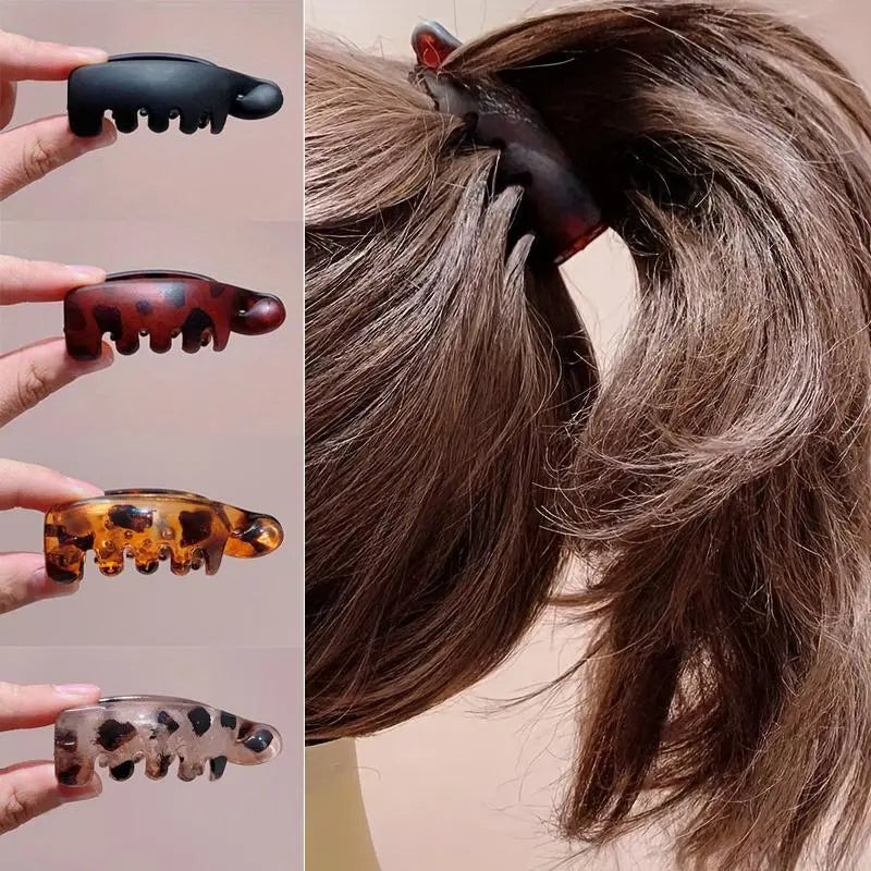 4PCS Mini Non-Slip Banana Hair Clips  – Lightweight Hair Claw for Thin/Fine Hair Ponytails & Buns