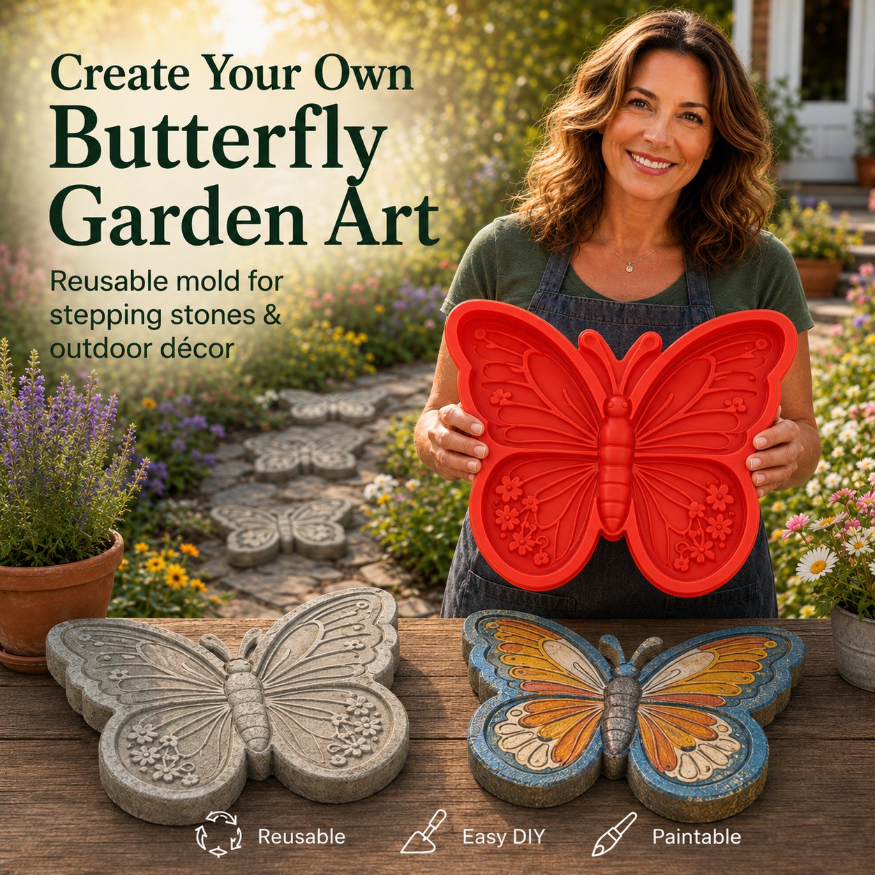 💥 ÚLTIMO DÍA 49% DE DESCUENTO - 🌻 Molde reutilizable para decoración de jardín: ¡Haz que tu jardín sea realmente único! (📦Compra 2 y obtén envío gratis)