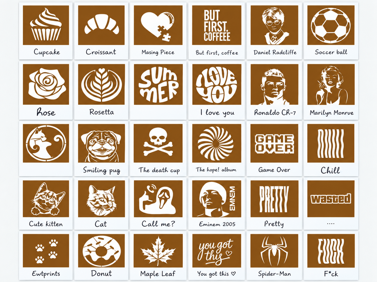 🔥Retro Coffee Art Camera – Mechanical Latte Stencil Printer