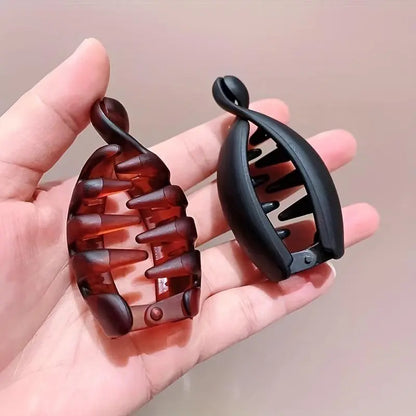 4PCS Mini Non-Slip Banana Hair Clips  – Lightweight Hair Claw for Thin/Fine Hair Ponytails & Buns