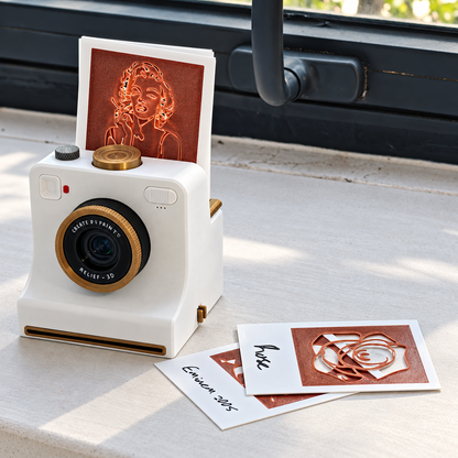 🔥Retro Coffee Art Camera – Mechanical Latte Stencil Printer