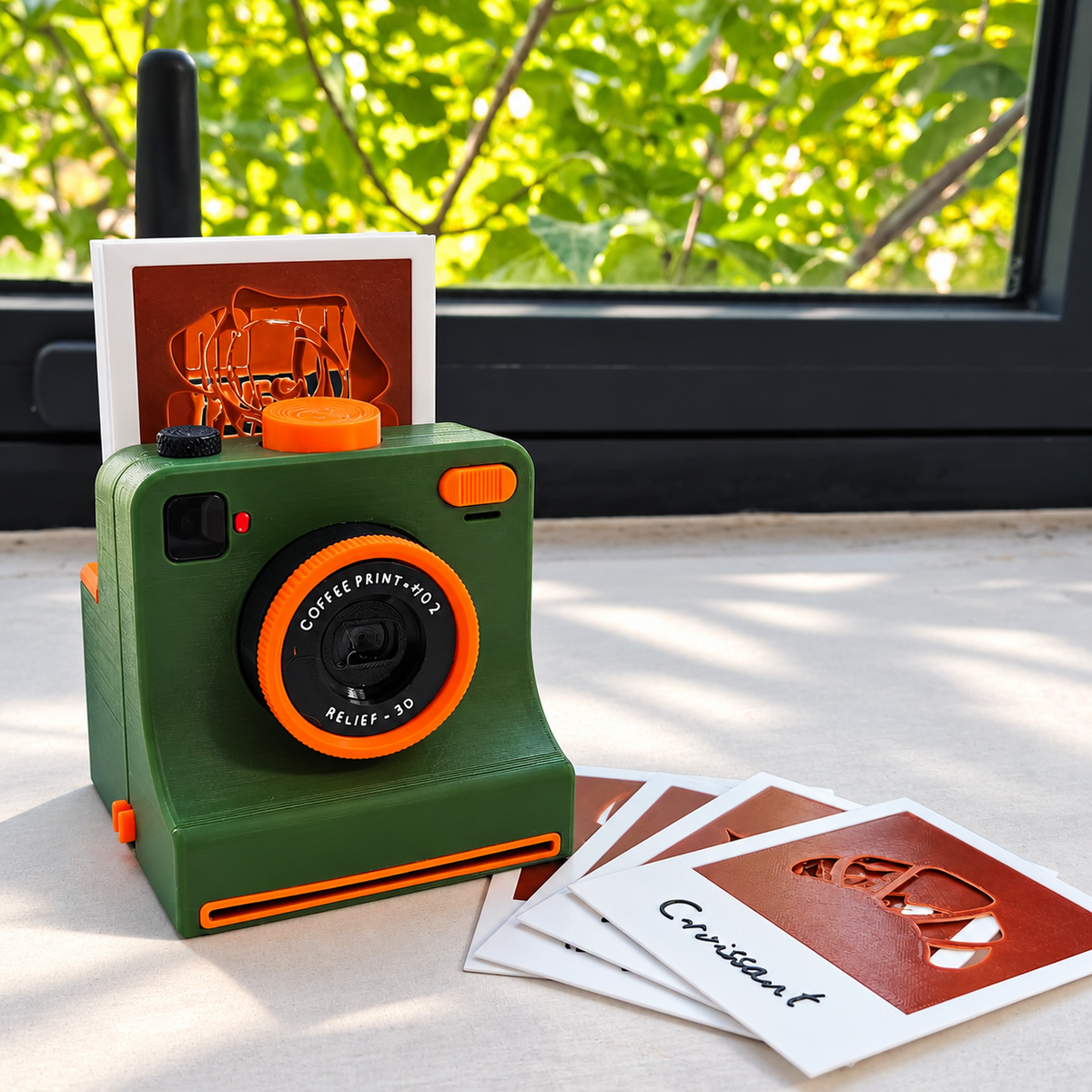 🔥Retro Coffee Art Camera – Mechanical Latte Stencil Printer