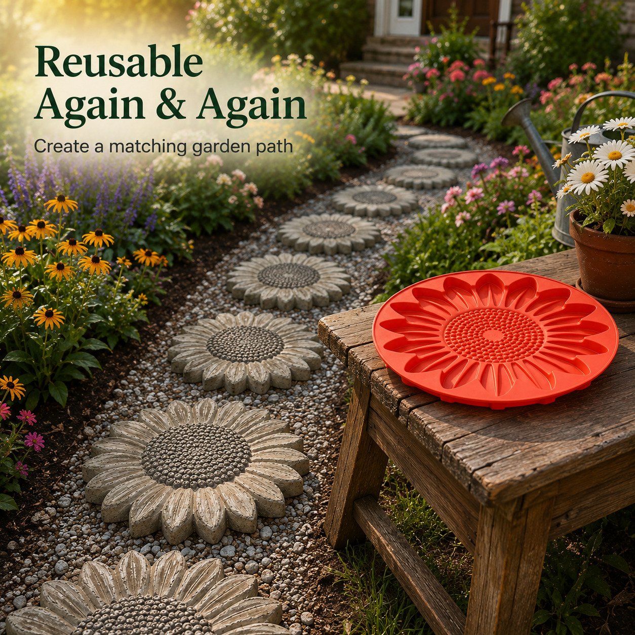 💥 ÚLTIMO DÍA 49% DE DESCUENTO - 🌻 Molde reutilizable para decoración de jardín: ¡Haz que tu jardín sea realmente único! (📦Compra 2 y obtén envío gratis)