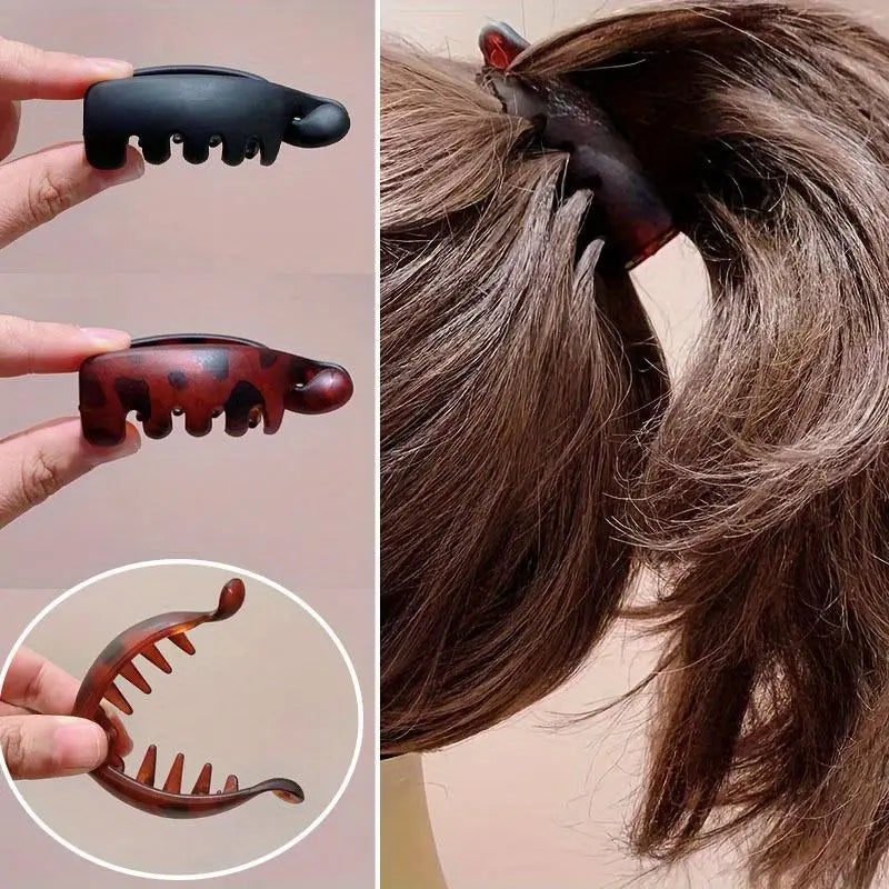 4PCS Mini Non-Slip Banana Hair Clips  – Lightweight Hair Claw for Thin/Fine Hair Ponytails & Buns