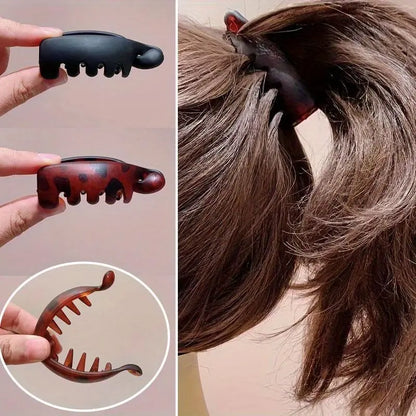 4PCS Mini Non-Slip Banana Hair Clips  – Lightweight Hair Claw for Thin/Fine Hair Ponytails & Buns