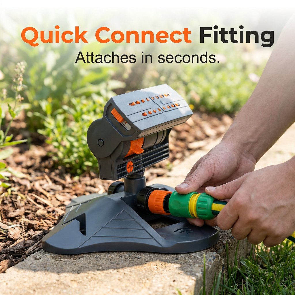 💦 Adjustable Oscillating Sprinkler Wide Coverage