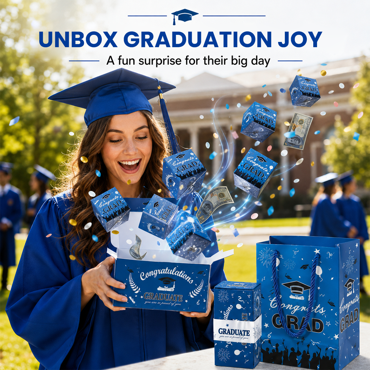 Surprise Pop-Up Gift Box for Graduation & Birthdays