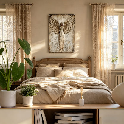 🔥Last Day 49% OFF -Rustic Guardian Angel Metal Wall Art