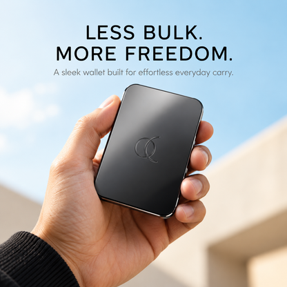 🧲 Magnetic Slim Metal Wallet ⚡ Quick Card Access & MagSafe Snap-On Card Holder