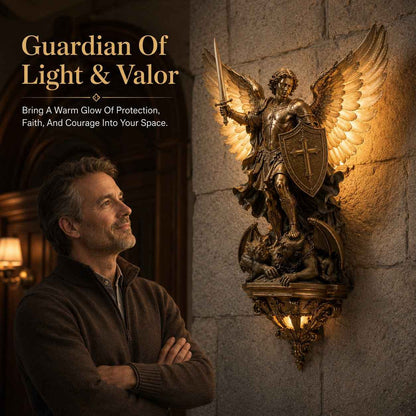 🔥 Divine Archangel Wall Light | A Symbol of Protection & Faith