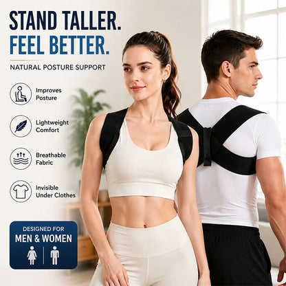 Posture Corrector for Men & Women – Lightweight Back & Shoulder Support Brace