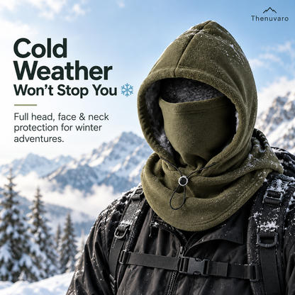 ❄️ Winter Fleece Balaclava Hood – Full Face, Head & Neck Protection For Cold Weather Outdoors