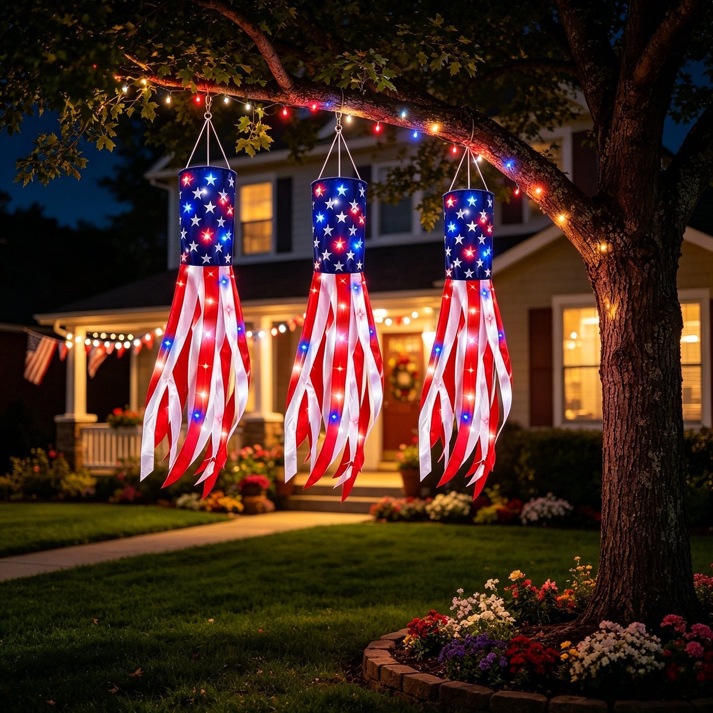 Large American Flag Windsocks