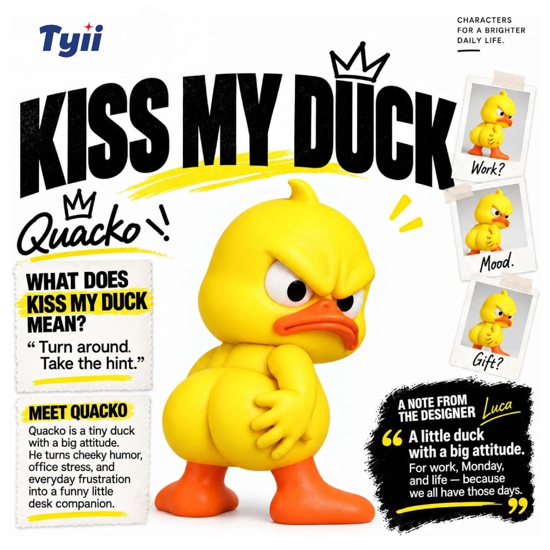 Funny Angry Duck Figurine