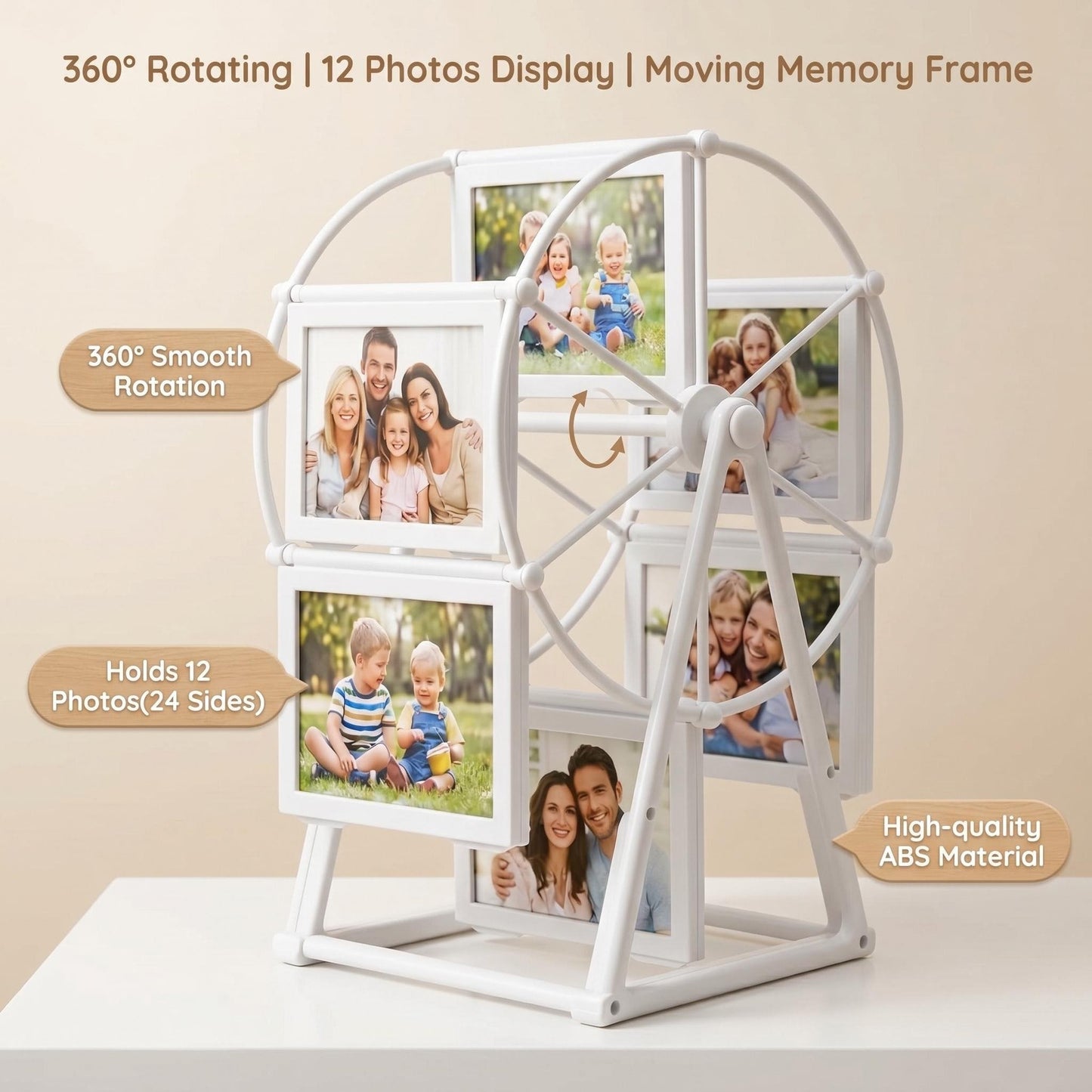 🖼️Rotating Ferris Wheel Photo Frame – Turn Your Memories Into Motion