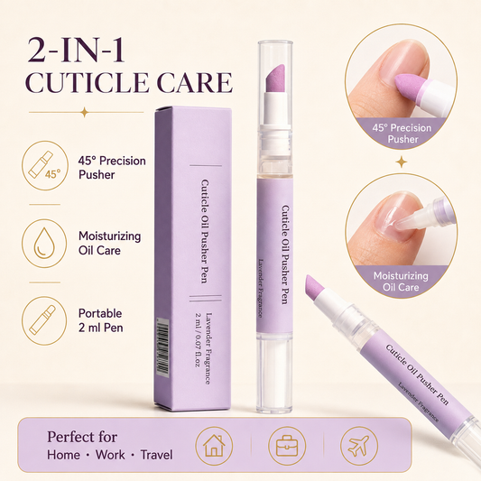 2-in-1 Cuticle Oil Pen — Precision Pusher + Nourishing Oil for Salon-Worthy Nails at Home