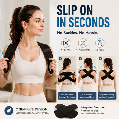 Posture Corrector for Men & Women – Lightweight Back & Shoulder Support Brace