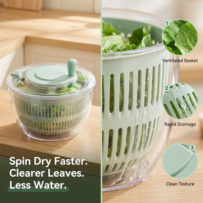 Salad Spinner Large – 2-IN-1 Vegetable & Fruit Washing Bowl