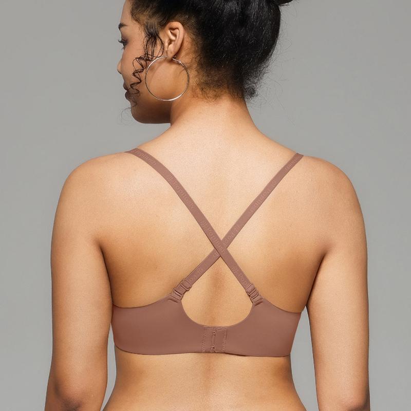 Women's T-Shirt Bra Add 2 Cups Lift Seamless Push Up